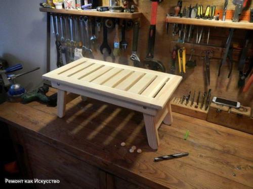 Деревянный столик для ноутбука своими руками. 08 Деревянный столик для ноутбука своими руками. 08