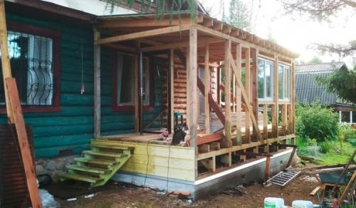 До и после: вплотную занялся старенькой верандой. 03