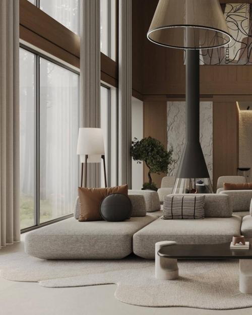 Мы начнём утро понедельника с шикарного интерьера виллы под Санкт-петербургом уютное и стильное сочетание оттенков и декора. 06