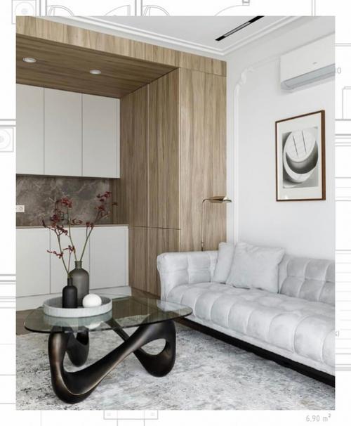 Реализованный проект: квартира 46 м, ЖК жемчужный берег. 01