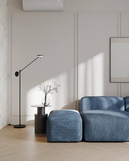 10 кадров интерьера светлой Лёгкой и стильной квартиры с акцентами. 02