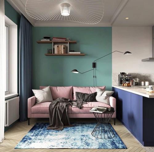 Кухня - гостиная, площадью - 21, 7 кв. 02