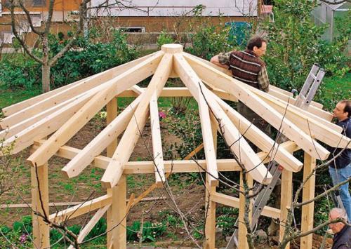 Строительство беседки из дерева. 04 Строительство беседки из дерева. 04