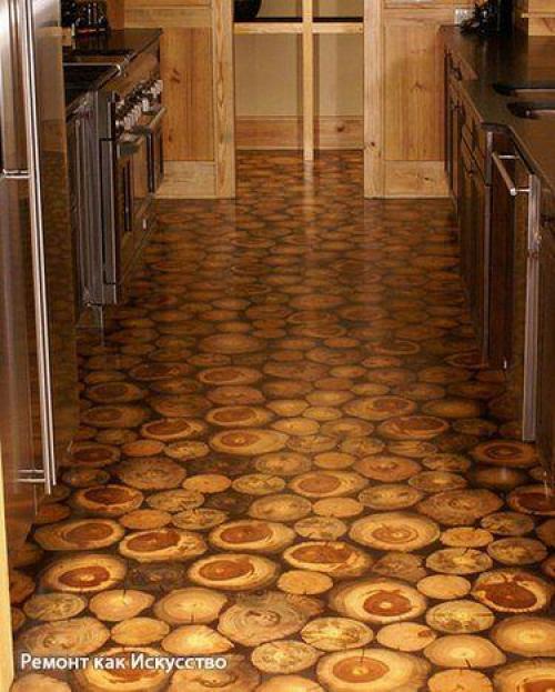 Пол из спилов. 05 Пол из спилов. 05