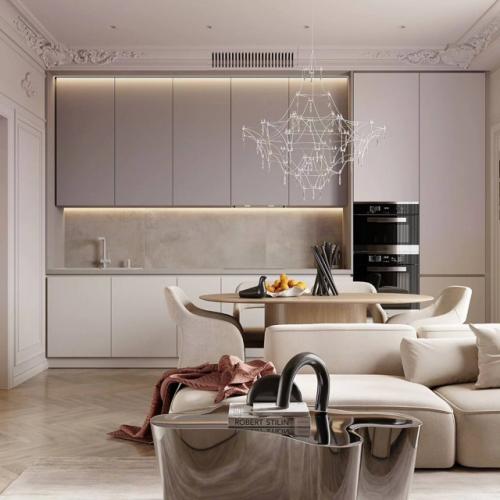 Фрагменты интерьера кухни - гостиной. 01