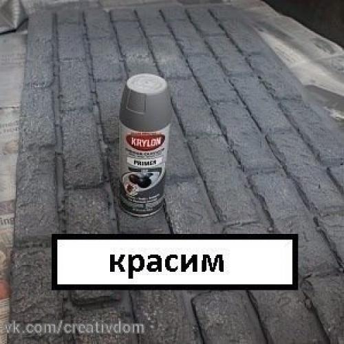 Декоративная имитация кирпичной кладки своими руками. 04