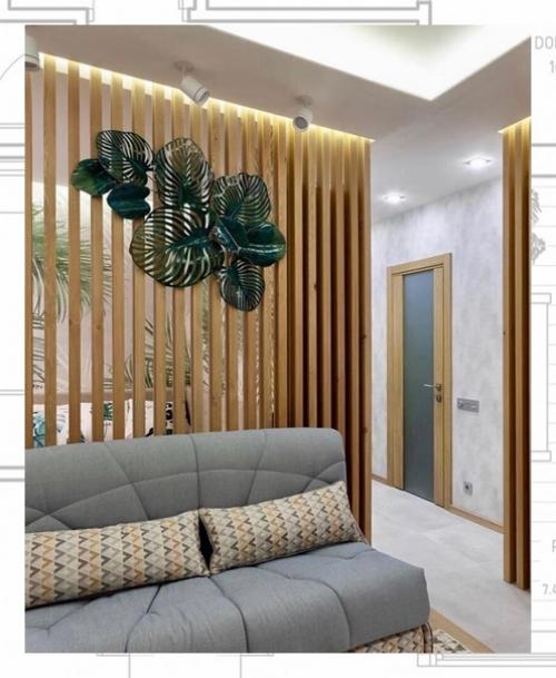 Стильный, яркий, но не перегруженный дизайн ремонта квартиры - студии. 04