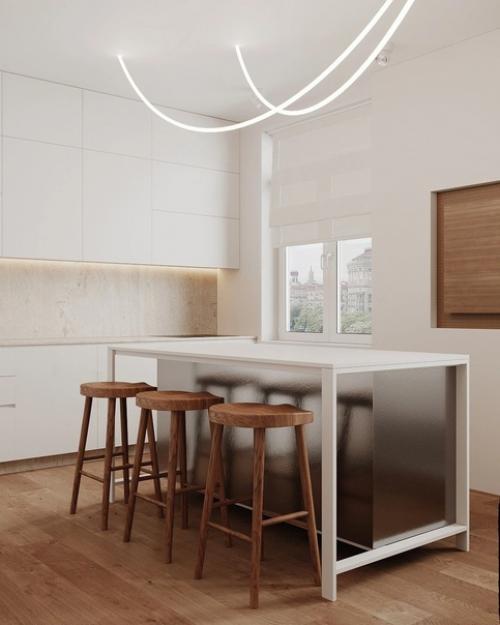 Очень интересный интерьер с нотками скандинавского стиля и минимализма. 04