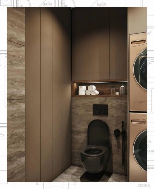 Ванная комната в теплых оттенках. 06