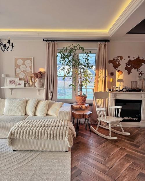 Этот интерьер - воплощение загородного уюта в современном прочтении. 05