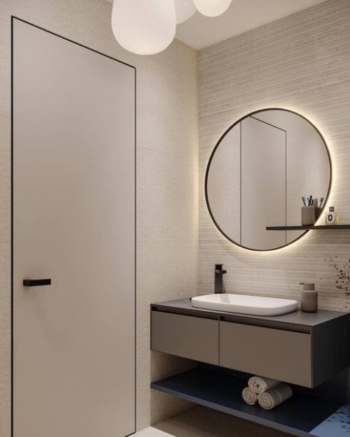 Интерьер спальни в легких тонах. 09