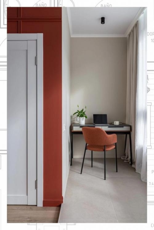 Минималистичный интерьер евротрешки в новостройке с удобной планировкой для семьи из 3-х человек. 03