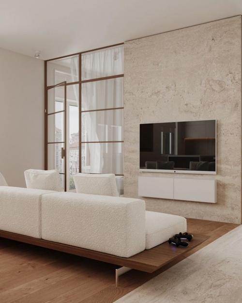 Очень интересный интерьер с нотками скандинавского стиля и минимализма. 02