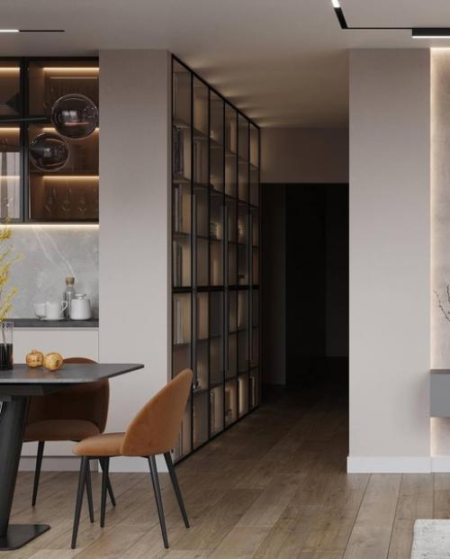 Дизайн кухни в приятных теплых тонах, которые создают уютную и комфортную атмосферу. 04