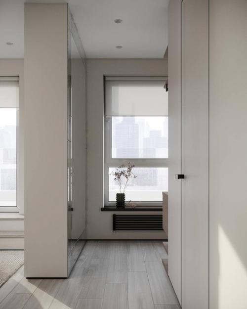 Интерьер спальни в легких тонах. 04