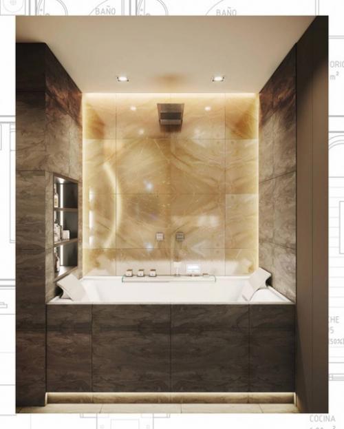 Ванная комната в теплых оттенках. 02