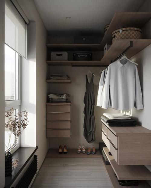 Интерьер спальни в легких тонах. 05