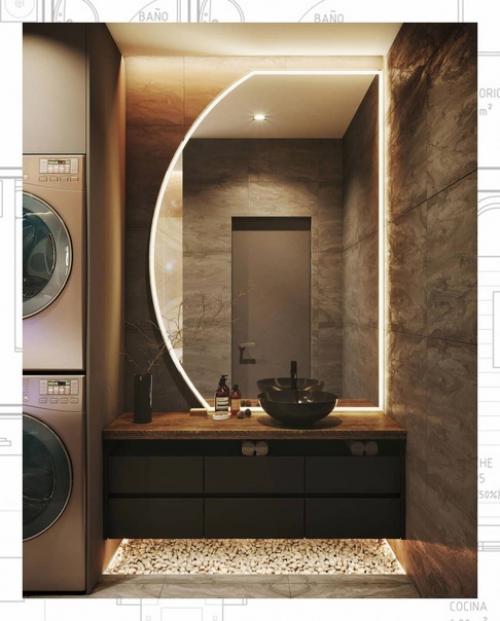 Ванная комната в теплых оттенках. 04