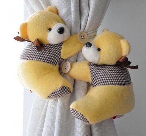 Милые идеи подхватов для штор в детской комнате. 04