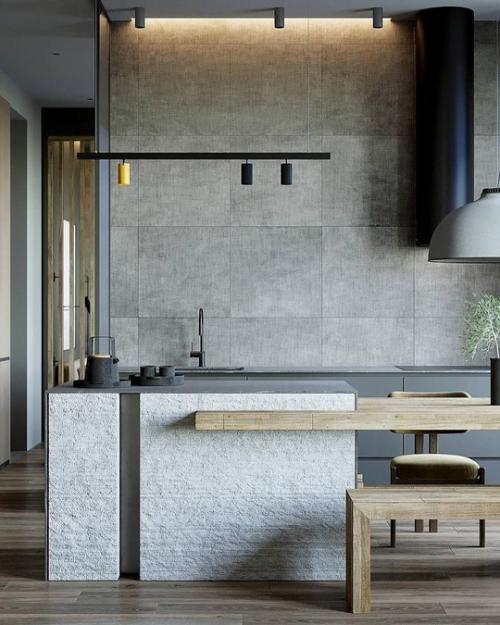 Лаконичный интерьер стильной квартиры в серых тонах. 02