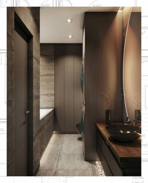 Ванная комната в теплых оттенках. 05