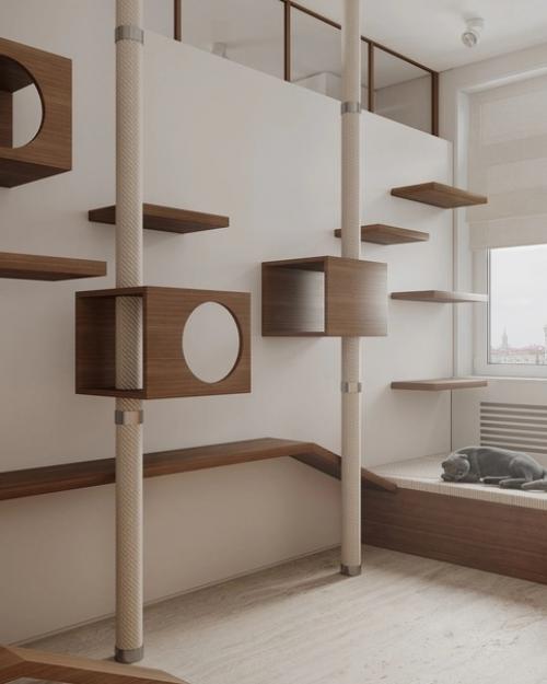 Очень интересный интерьер с нотками скандинавского стиля и минимализма. 08