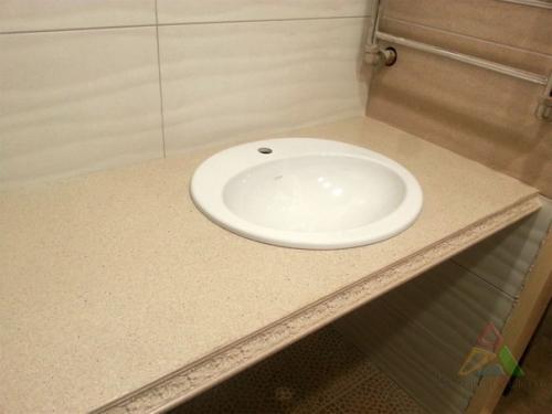 Кварцевая столешница для ванной комнаты. 02