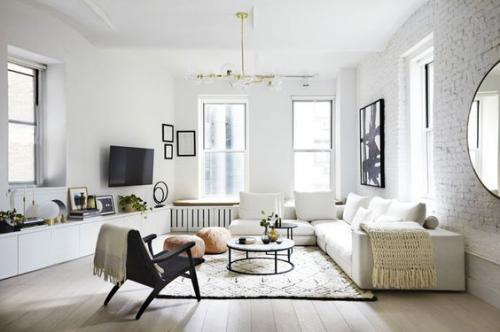 Скандинавские гостиные.  Комнаты оформлены в лучших традициях скандинавского дизайна - строго, минималистично и с акцентом на стильные детали. 01