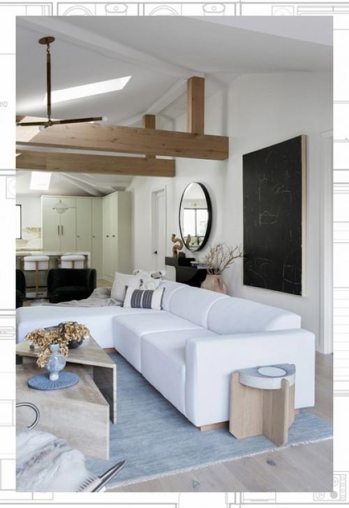 Светлые базовые интерьеры отлично подходят для игры с фактурами и акцентами. 01