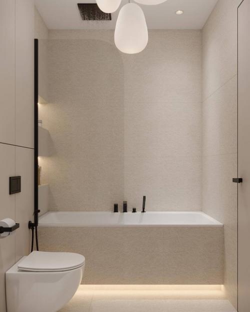 Интерьер спальни в легких тонах. 07