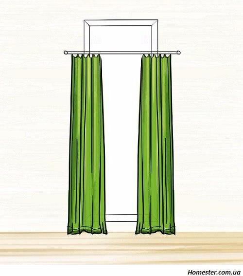 Какие шторы повесить на нестандартно больших окнах: очень широких или очень высоких. 02