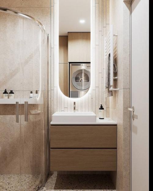 Интерьер квартиры в спокойных, преимущественно монохромных тонах. 09