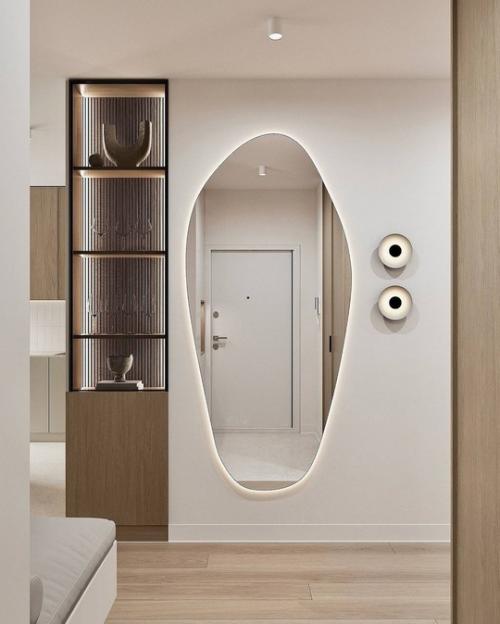 Интерьер квартиры в спокойных, преимущественно монохромных тонах. 07