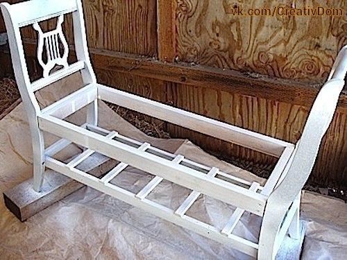 Скамейка из старых стульев своими руками. 04 Скамейка из старых стульев своими руками. 04