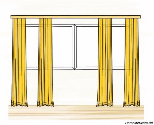 Какие шторы повесить на нестандартно больших окнах: очень широких или очень высоких. 01