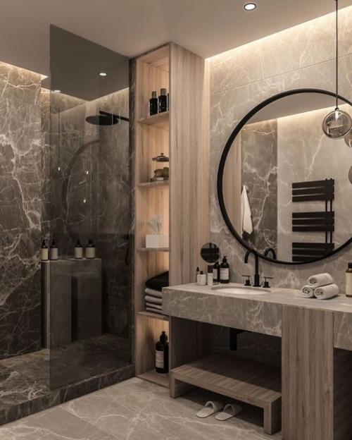 Подборка шикарных интерьеров ванных комнат. 02