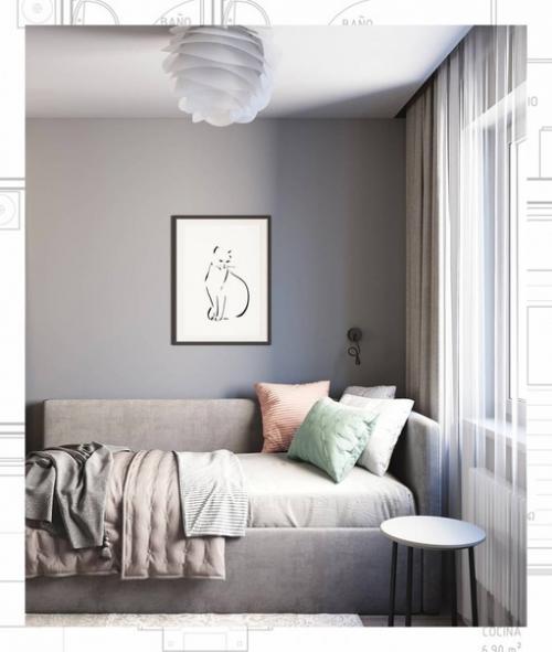 Раздвижные двери - удобный прием зонирования. 01