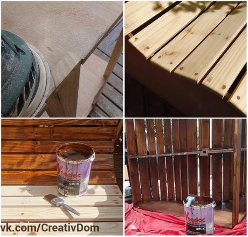 Садовая скамья своими руками. 03