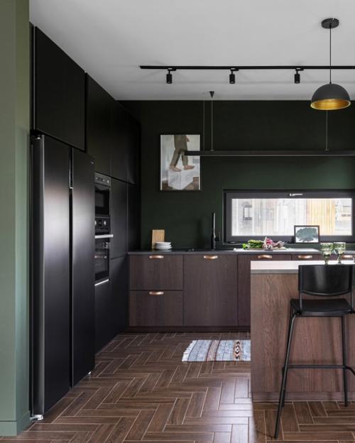 Дизайн квартиры. Благодаря сочетанию цветов, интерьер получился стильный и эффектный. 06