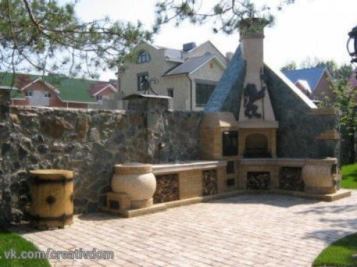 Очаги на улице.  Кухонный комплекс. 04 Очаги на улице.  Кухонный комплекс. 04