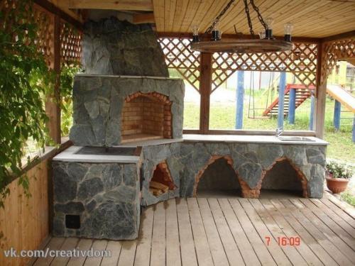 Очаги на улице.  Кухонный комплекс. 05 Очаги на улице.  Кухонный комплекс. 05