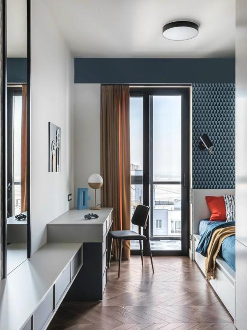 Серо-голубая квартира на набережной - настоящее воплощение гармонии с природой и современного стиля. 07 Серо-голубая квартира на набережной - настоящее воплощение гармонии с природой и современного стиля. 07