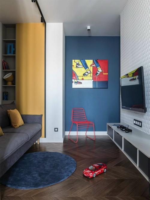 Серо-голубая квартира на набережной - настоящее воплощение гармонии с природой и современного стиля. 08 Серо-голубая квартира на набережной - настоящее воплощение гармонии с природой и современного стиля. 08