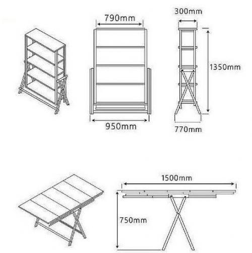 Стеллаж - стол - это многофункциональное и практичное решение, объединяющее систему хранения и рабочую поверхность в одном предмете мебели. 02