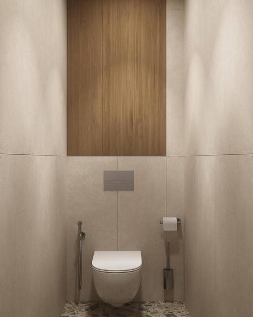 Интерьер санузлов в светлом исполнении. 09