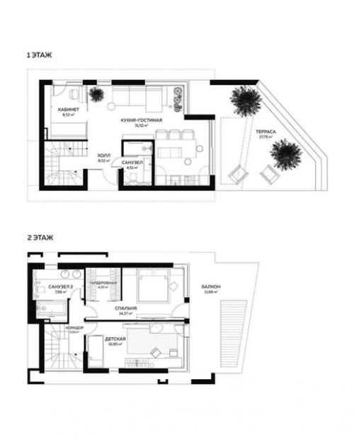 Бетон, дерево, камень, стекло и лаконичный дизайн - вот что лежит в основе этого интерьера загородного дома. 04