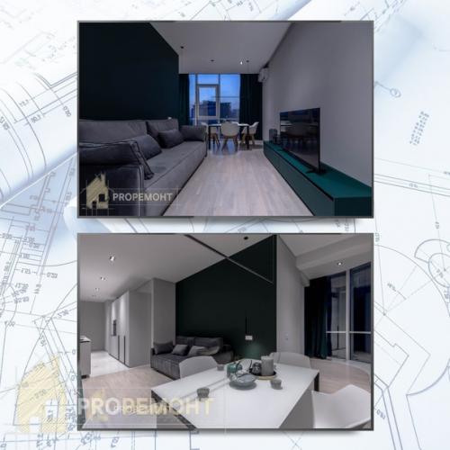 Дизайнерский ремонт в квартире 56 кв. 07