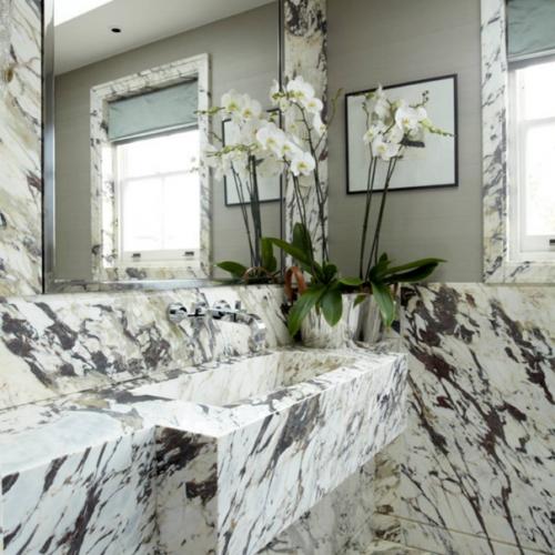 Самые модные ванные комнаты 2021 года - камень. 01