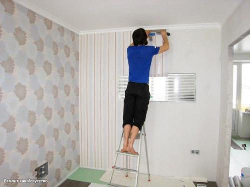 Мы клеим обои. 09