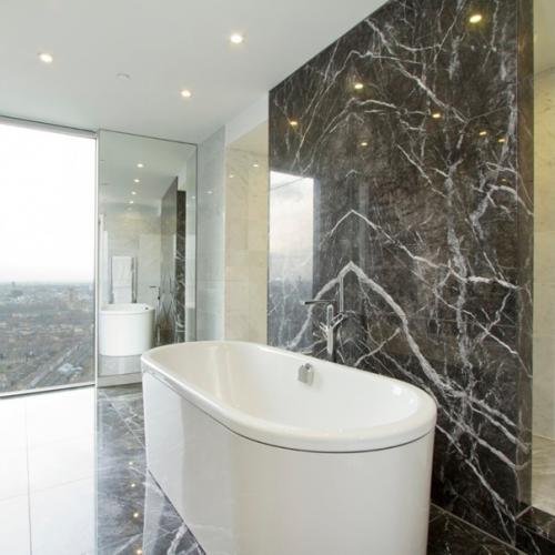 Самые модные ванные комнаты 2021 года - камень. 06